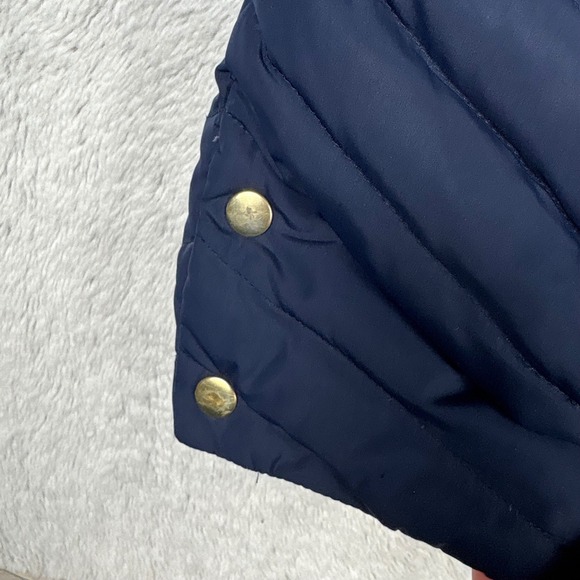Talbots Plus Down Puffer Vest Size 1X Navy Blue Preppy Mature Classic - Picture 4 of 8